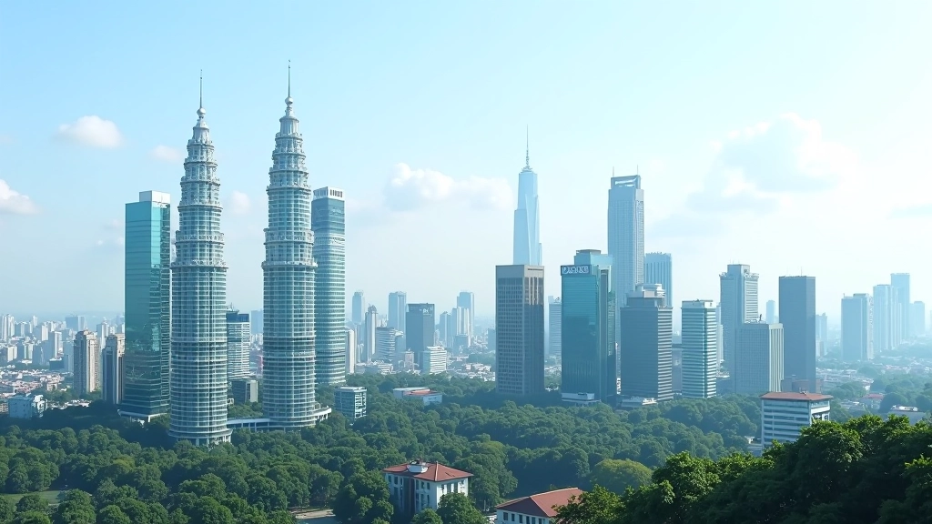 Business district skyline showing modern office buildings and corporate headquarters representing multinational company presence