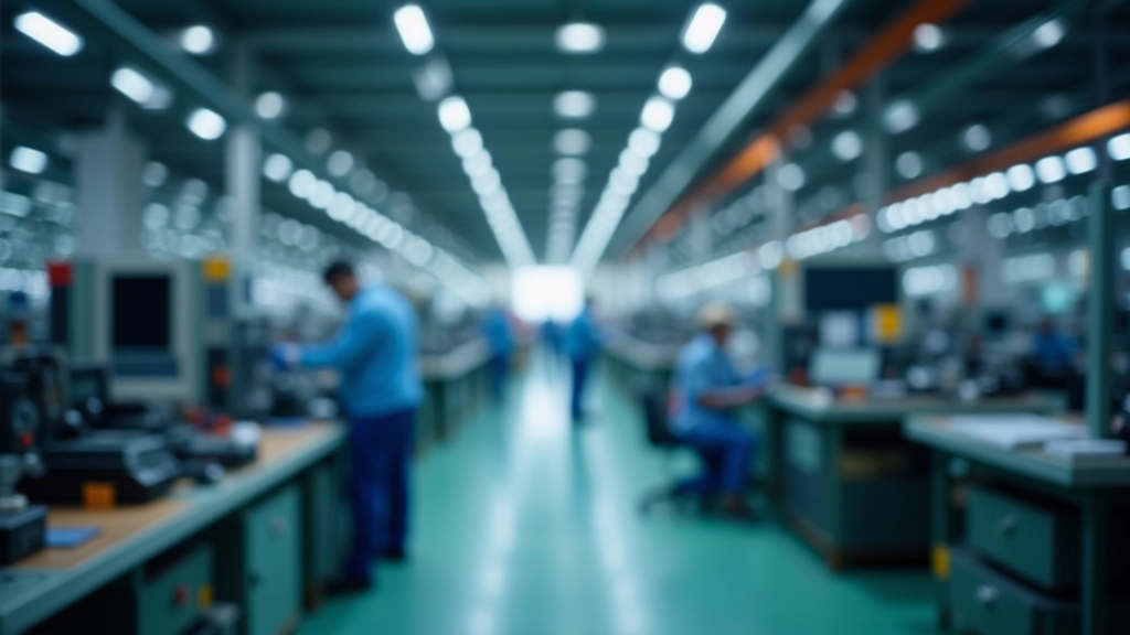 Modern industrial manufacturing facility showing production operations and multinational corporate infrastructure